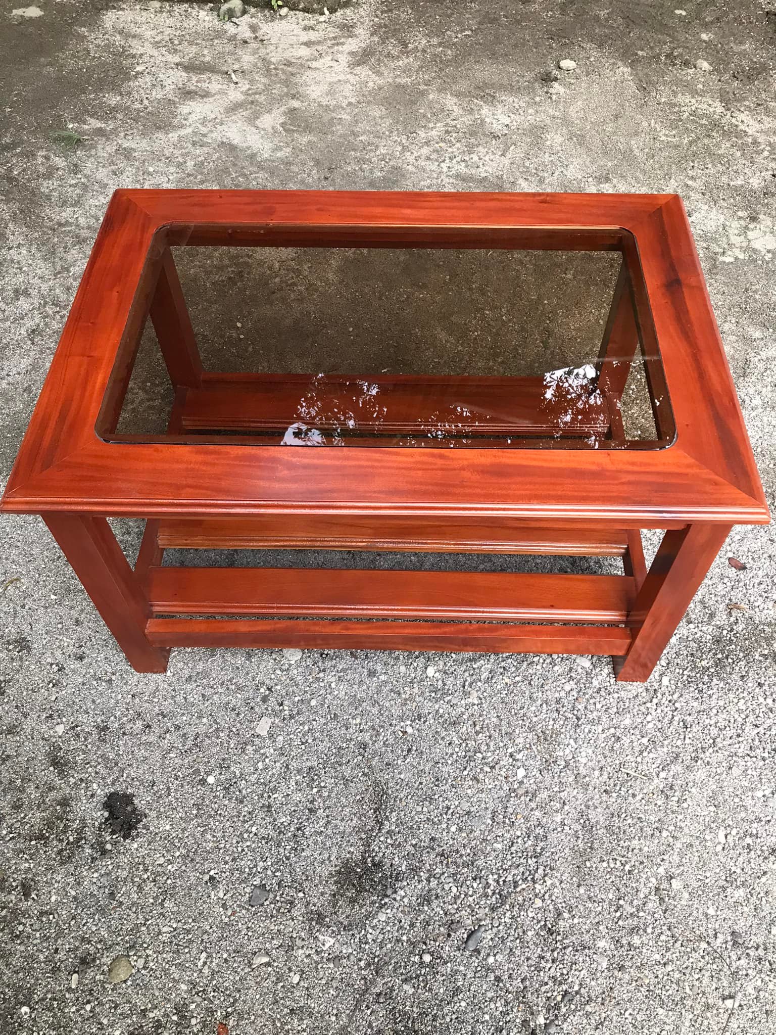 Side Table with Glass Top